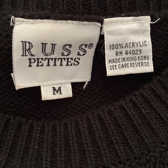 Vintage 90’s Russ Petites sequin floral sweater - Picture 8 of 8